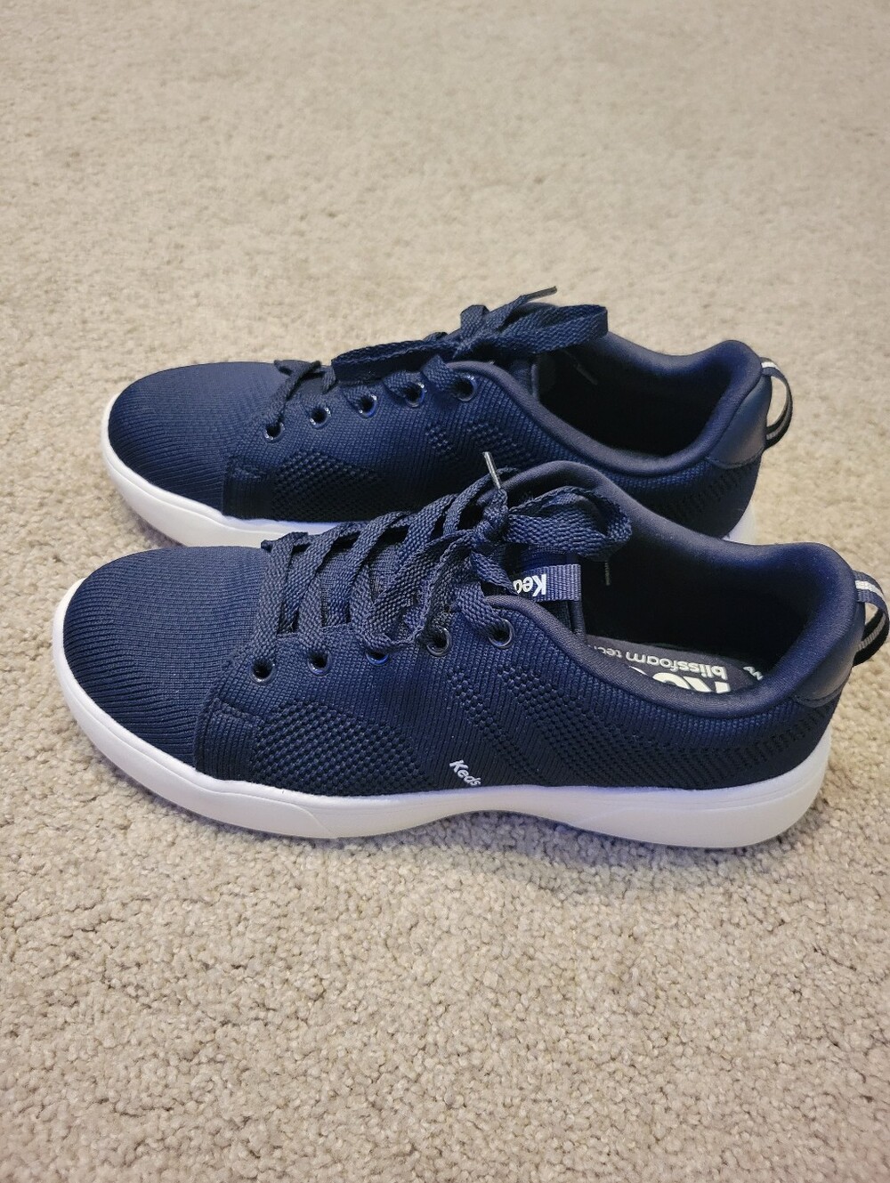 Keds BlissWalk Knit Lace Up Navy Blue